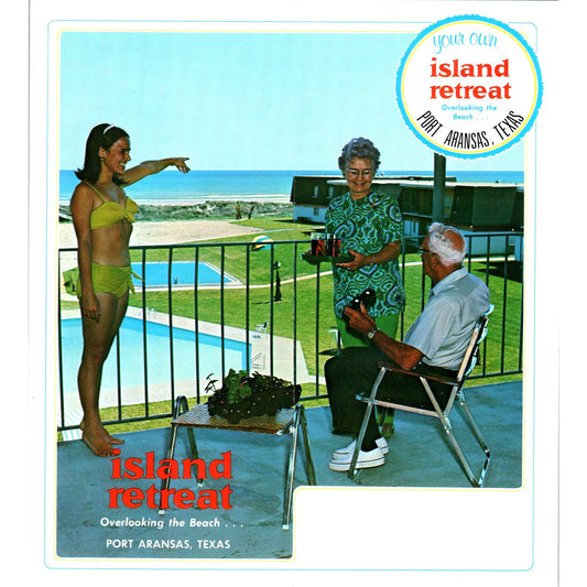 1980s Your Own Island Retreat Port Aransas Texas Brochure TF4-BC