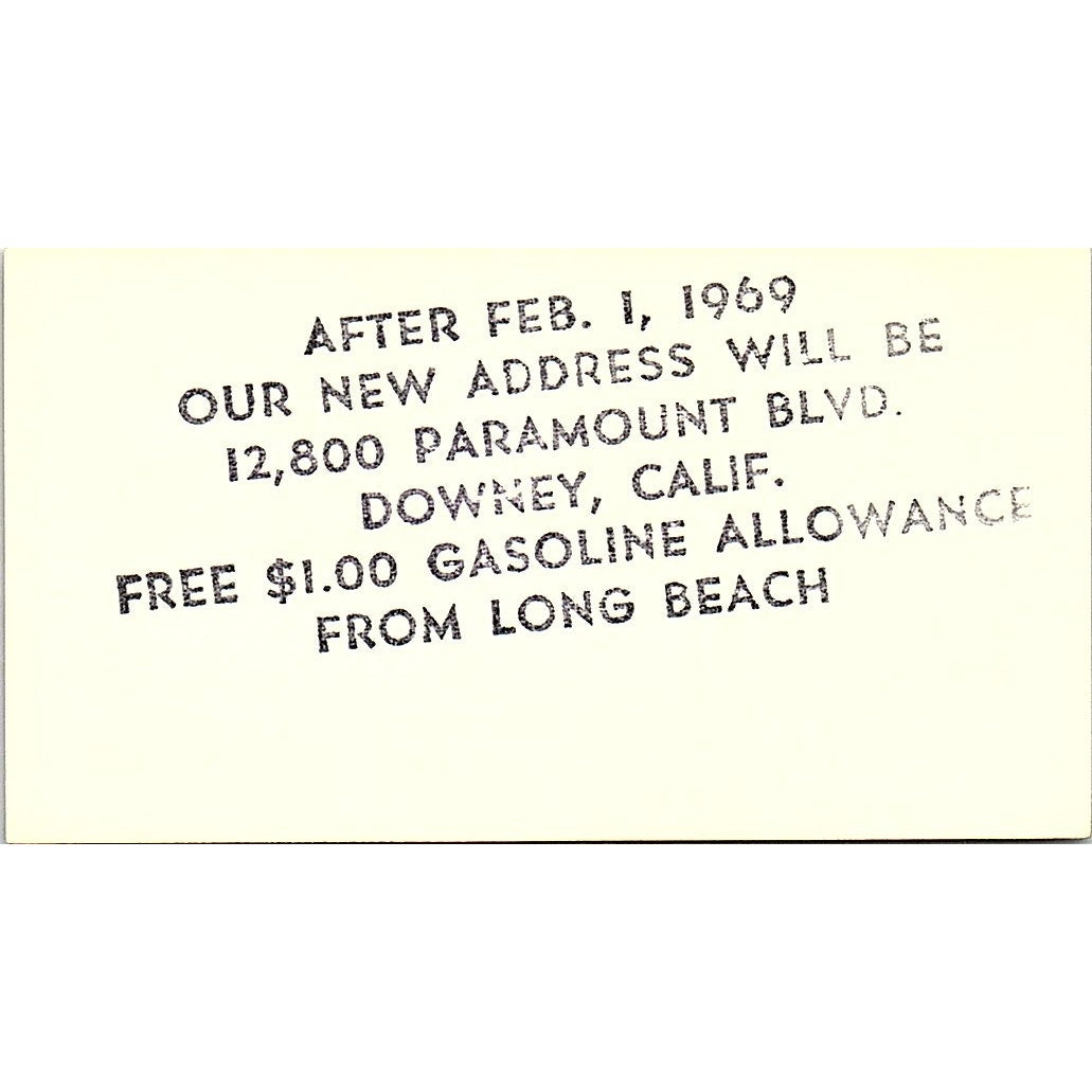 Henry W Solomon Ed's for Style Long Beach Vintage Business Card SD9-B11