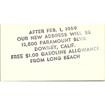 Henry W Solomon Ed's for Style Long Beach Vintage Business Card SD9-B11