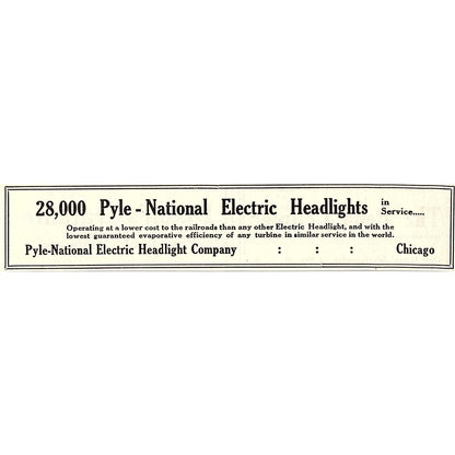 Pyle-National Electric Headlight Company Chicago 1914 Original Ad AF3-10