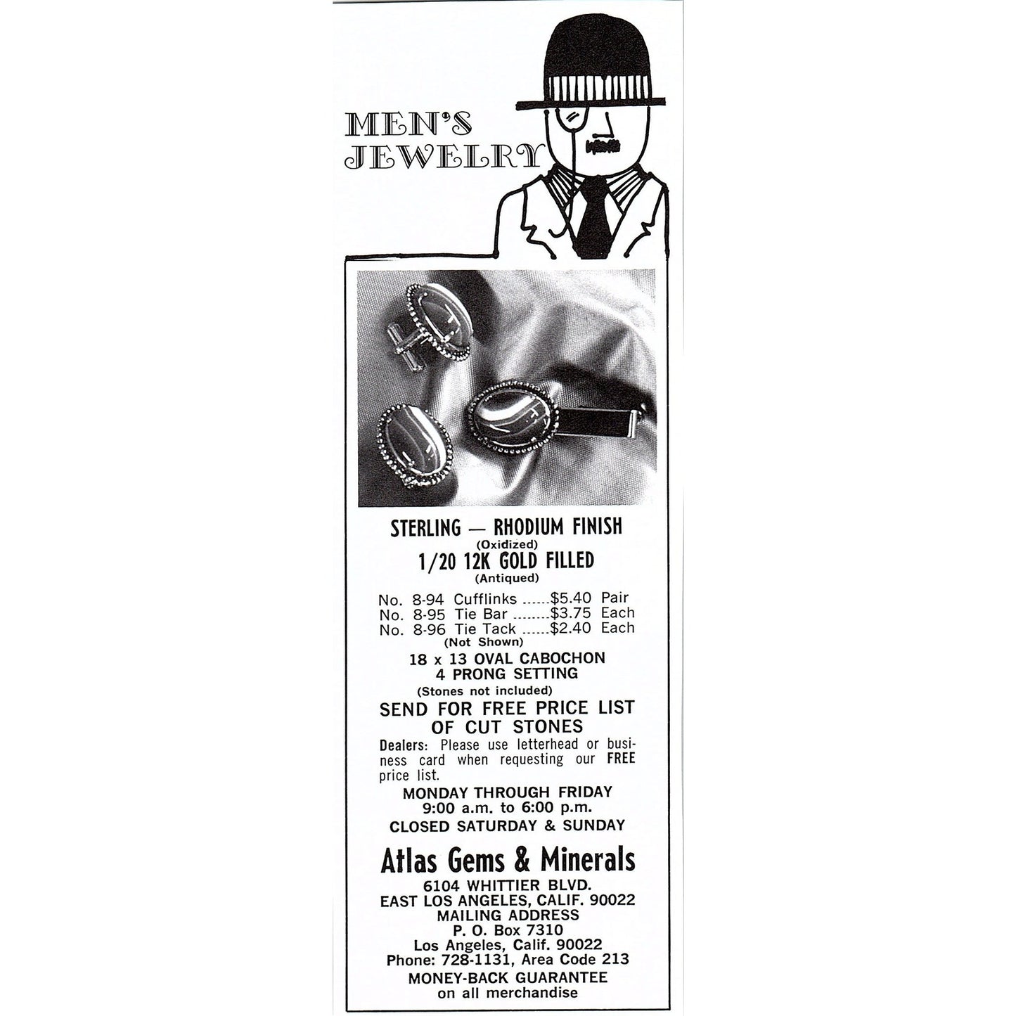 Atlas Gems & Minerals East Los Angeles California 1972 Ad AF8-2
