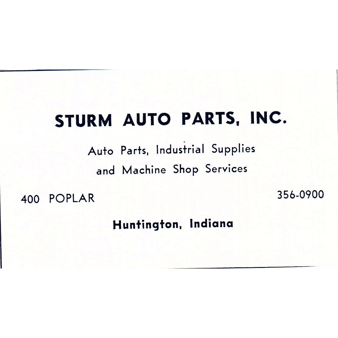 Sturm Auto Parts, Inc 400 Poplar Huntington Indiana 1964 Ad AG1-M8