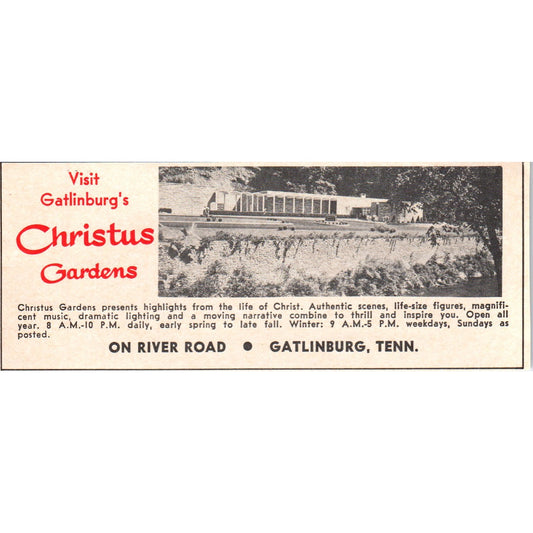 Christmas Gardens Gatlinburg TN 1973 Magazine Ad AD8-B9