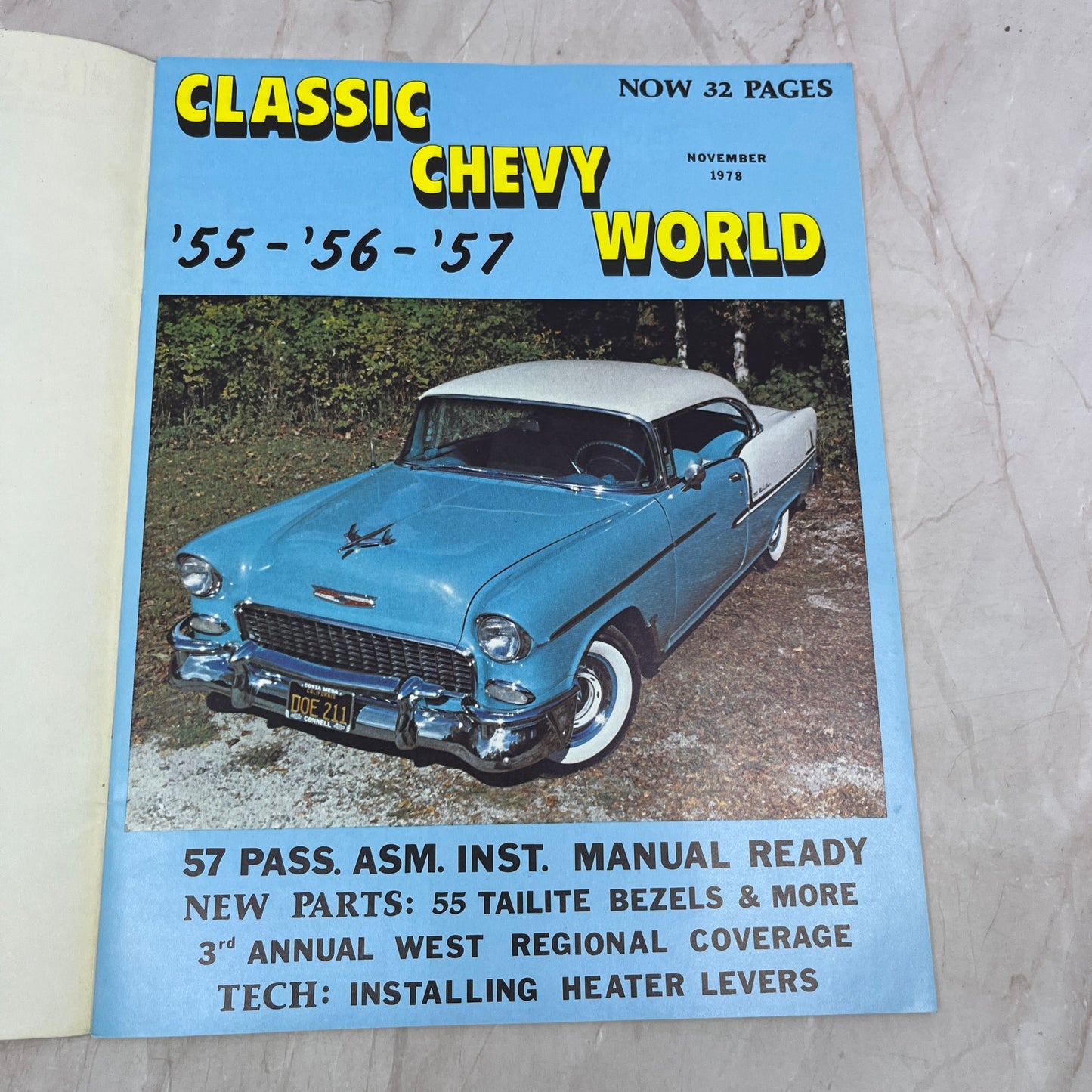 Heater Lever Install - '55, '56, '57 Classic Chevy World Magazine - Nov 1978 M30