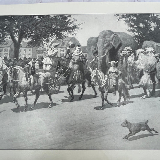The Country Circus / Circus Day - Original 1904 A.B. Frost Art Print V14-3