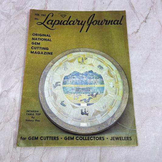 Intarsia Table Top Volney Ray - Lapidary Journal Magazine - Feb 1965 M27