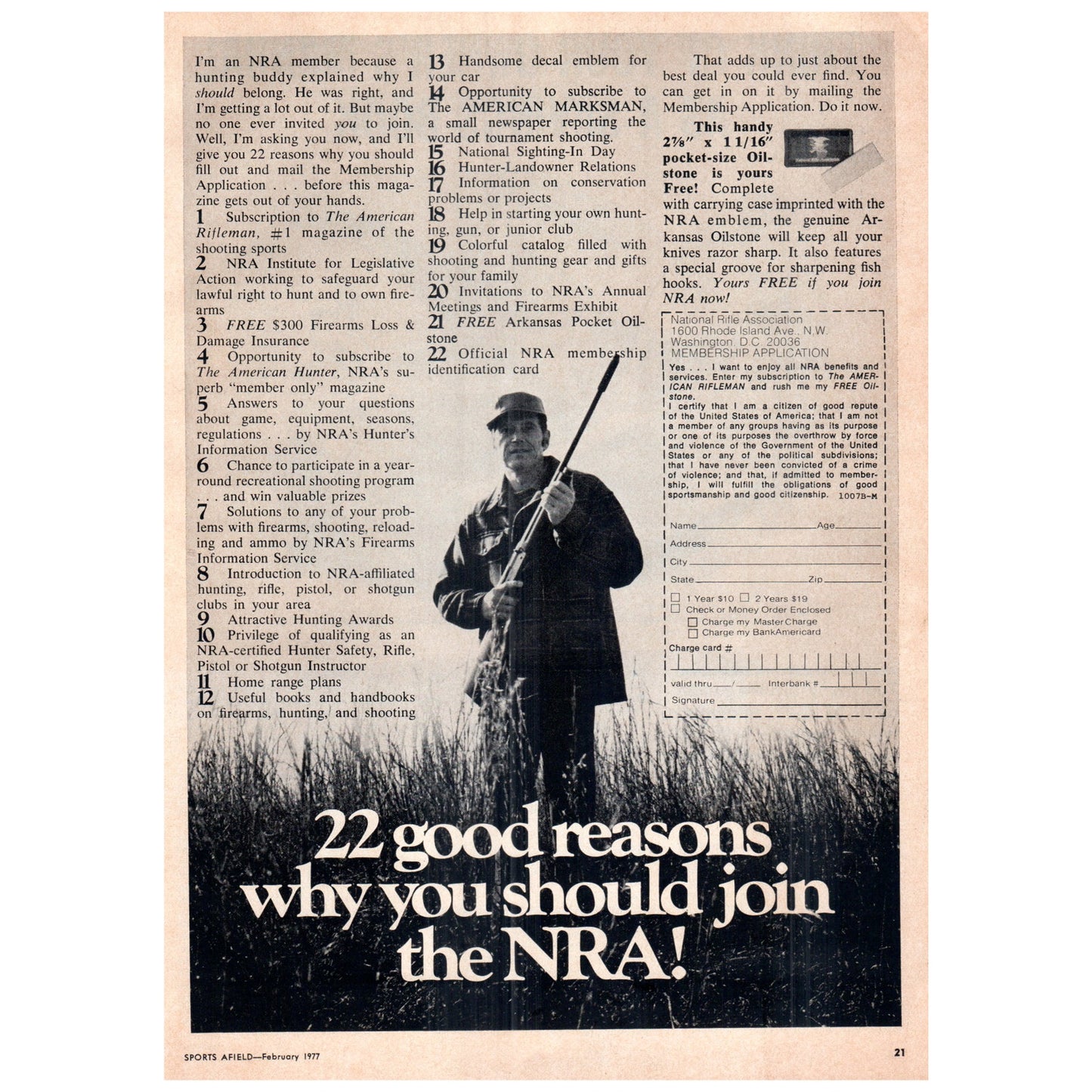 22 Good Reasons Why You Should Join the NRA 1977 Ad D25