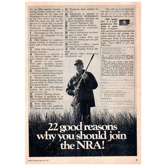 22 Good Reasons Why You Should Join the NRA 1977 Ad D25