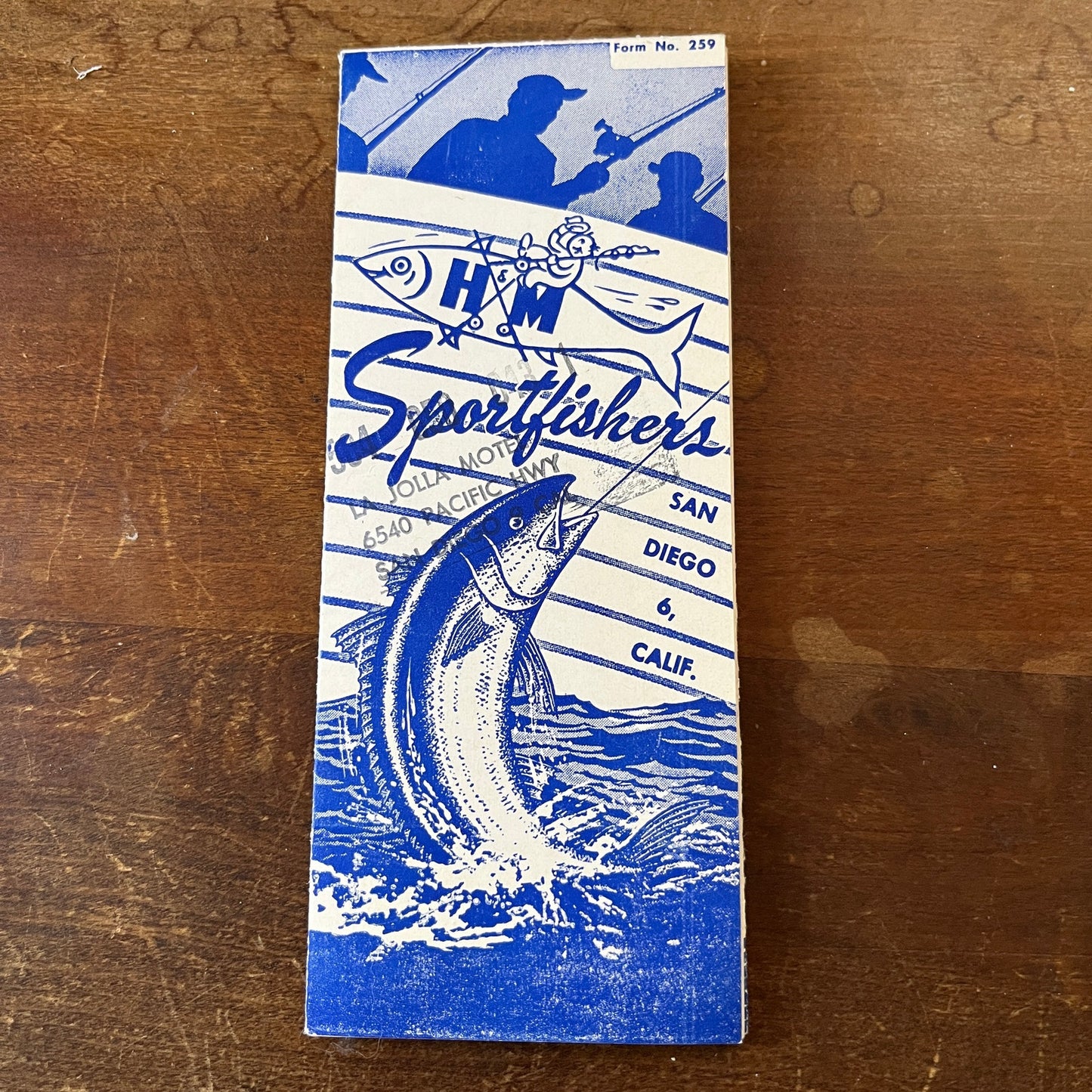 1950s H&M Sportfishers Boat Trips Timetables San Diego CA AF9-H1