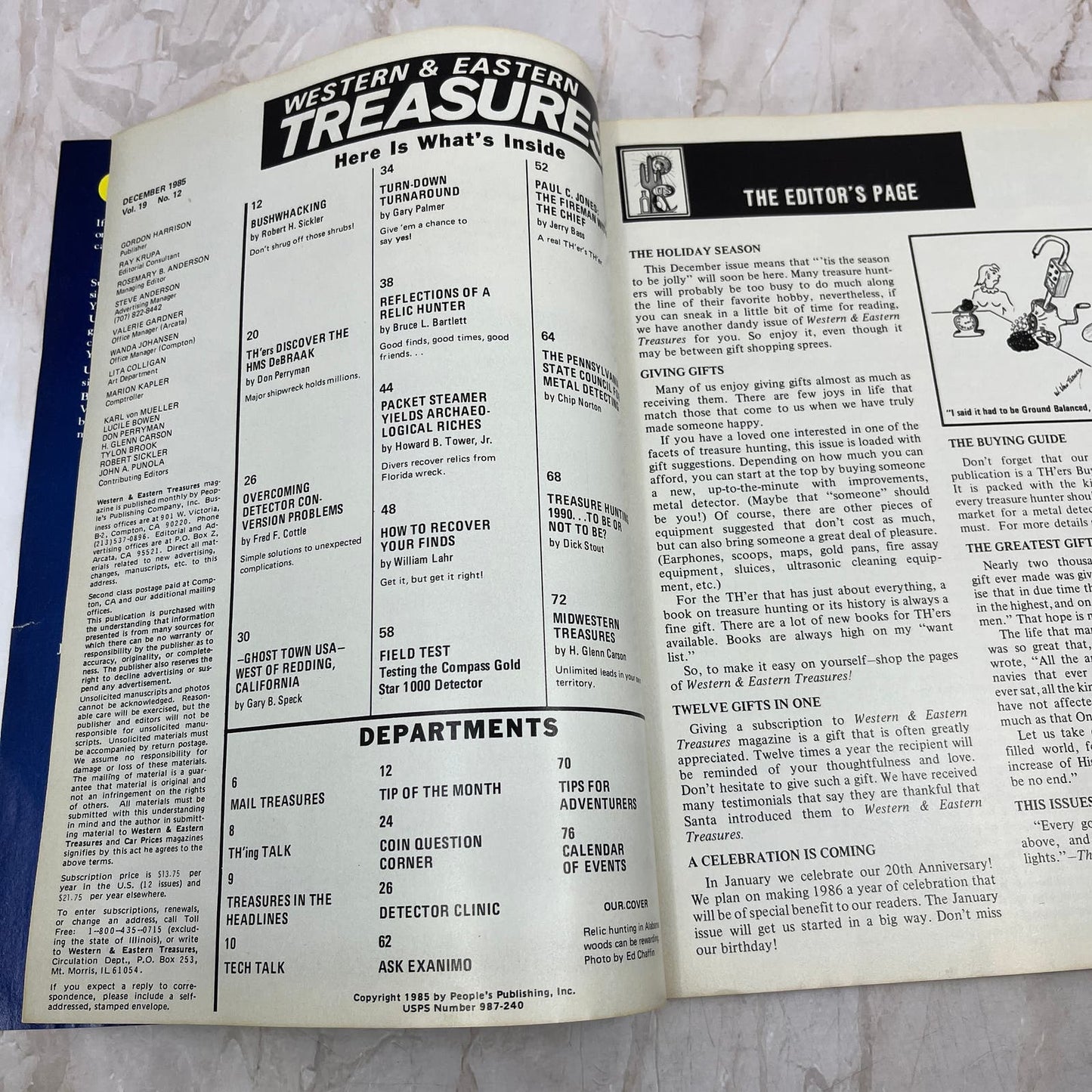 1985 Dec - Western & Eastern Treasures Magazine - Treasure Hunting Gold M12