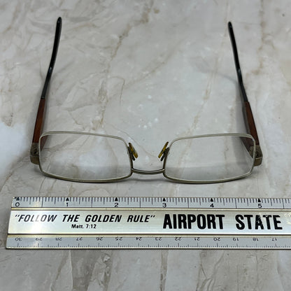 Rectangle Wood Arm Half Rim Sunglasses Eyeglasses Frames TE9-G5-7