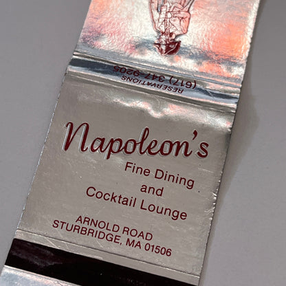 Napoleon's Fine Dining & Cocktail Lounge Sturbridge MA Matchbook TB6-MB1-11