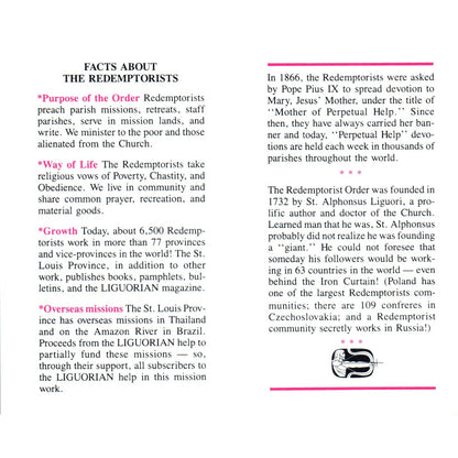 Mother of Perpetual Help Pray for Us Vintage Catholic Prayer Leaflet TH2-PC2