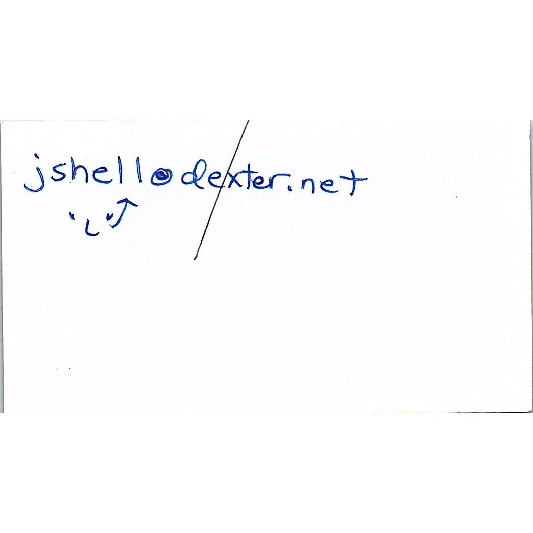 A Page in Time Patti Shell Dexter MO Vintage Business Card SC9-B9