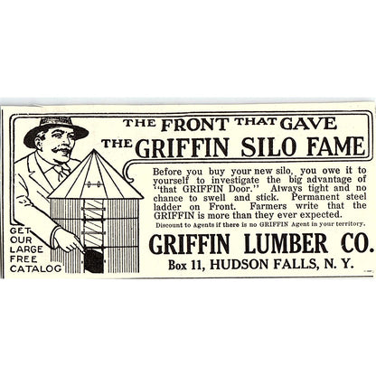 The Griffin Silo Frame Griffin Lumber Co Hudson Falls NY 1924 Ad AG3-M3