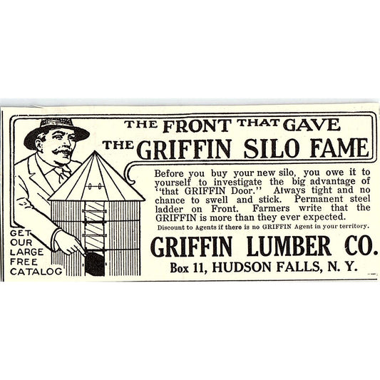 The Griffin Silo Frame Griffin Lumber Co Hudson Falls NY 1924 Ad AG3-M3