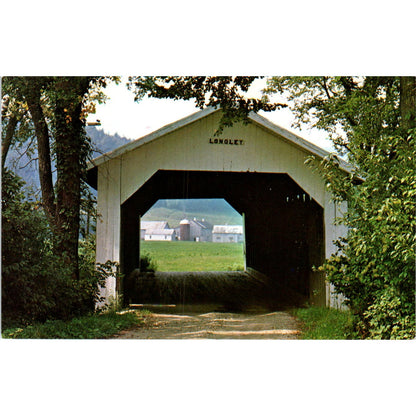 Longley Bridge Montgomery VT Vintage Covered Bridge Postcard PD6