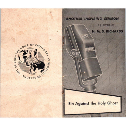 1940s Another Inspiring Sermon by H.M.S. Richards ABC Radio Booklet AF1-RR2