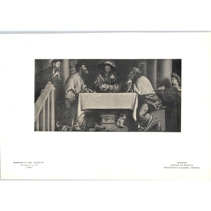 Supper at Emmaus - Moretto 1908 Victorian Art Print AB8-MA11