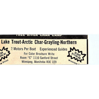 White River Air Services Fly in Fishing Camps Ontario Canada 1977 Ad AF6-M1