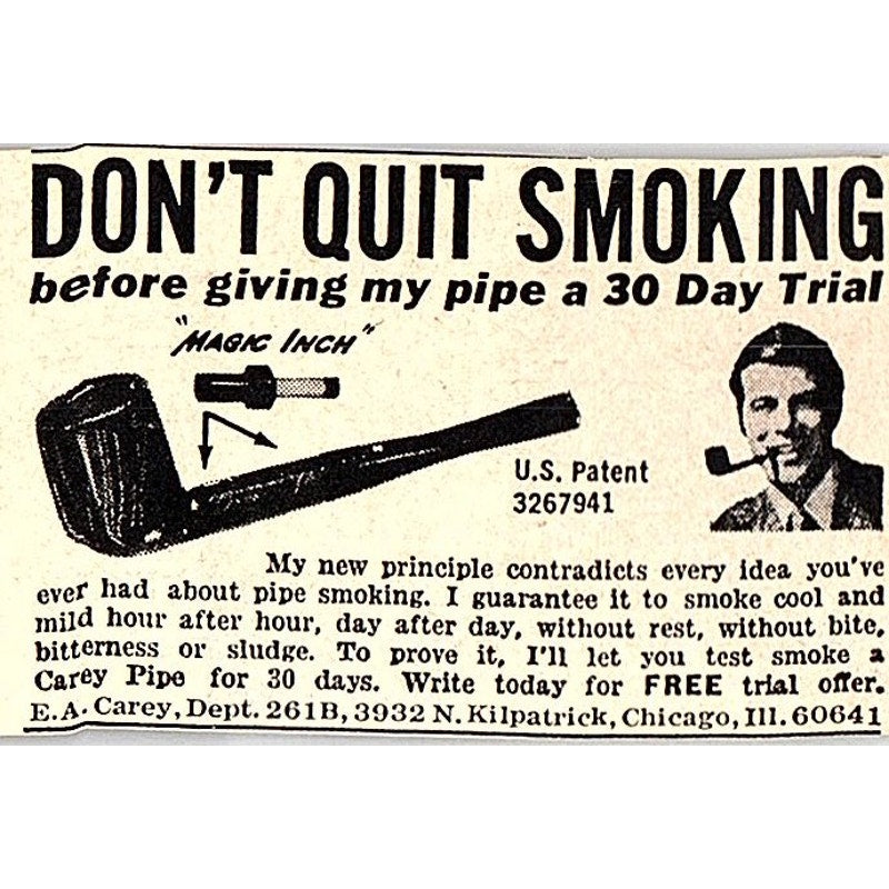 Carey Pipes - E.A. Carey Chicago IL 1977 Ad AF6-M3