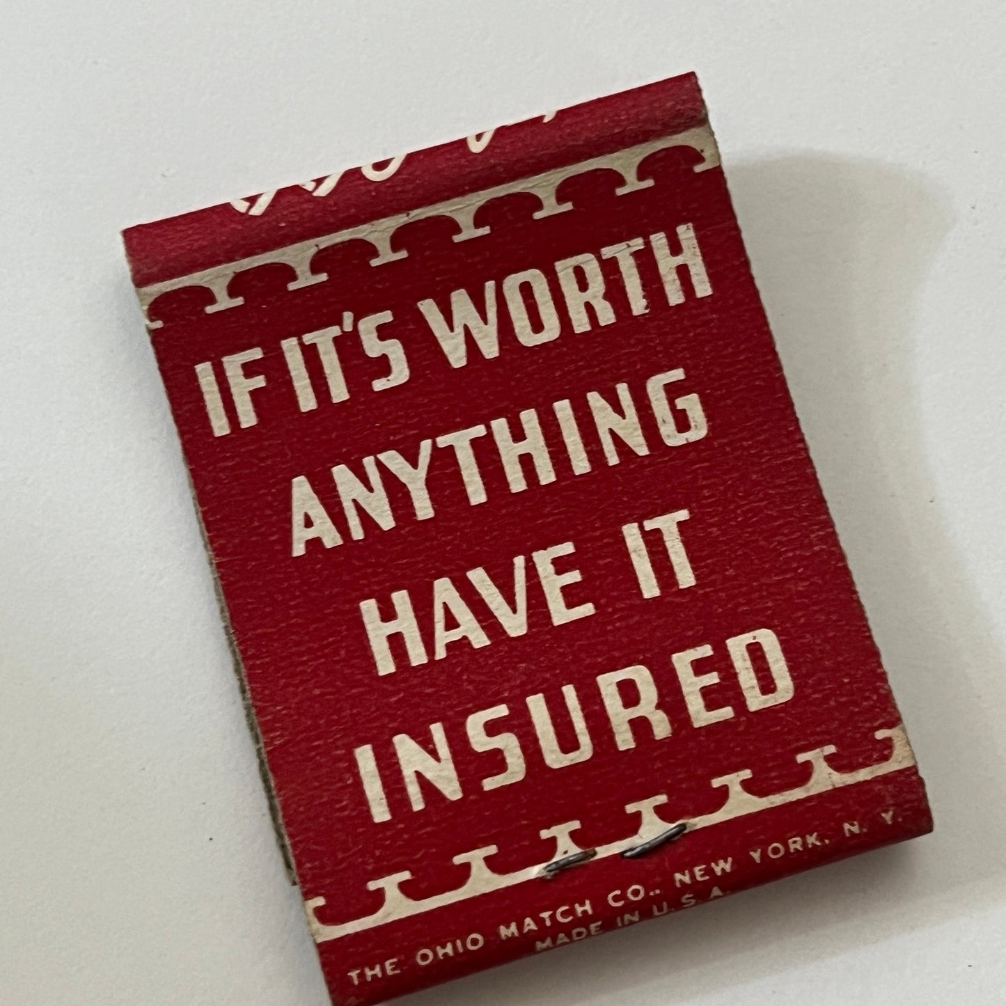 Geo D. McLean Real Estate Rumford ME Vintage Matchbook Cover TB6-MB1-3