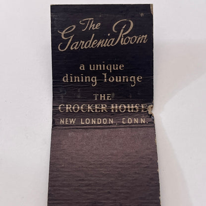 The Crocker House Gardenia Room New London CT Vintage Matchbook Cover MM3-5