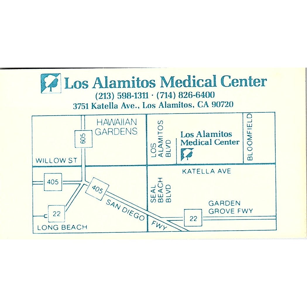 Los Alamitos Medical Center, Los Alamitos, California Business Card SF3-B9