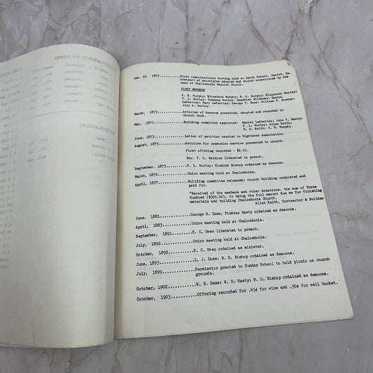 1975 Chalcedonia Baptist Church Annual Report Canton GA TG9-E1