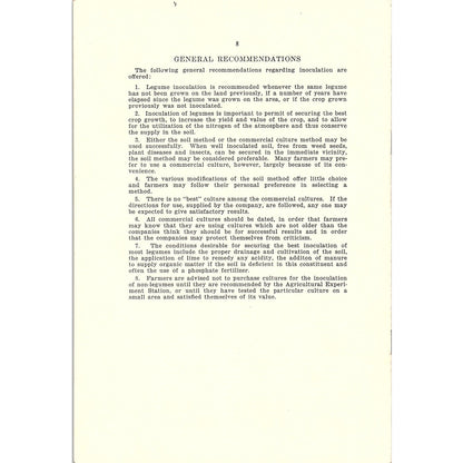 Inoculation of Legumes C.F. Curtiss 1927 Ames Iowa Farm Bulletin TK2-XB6