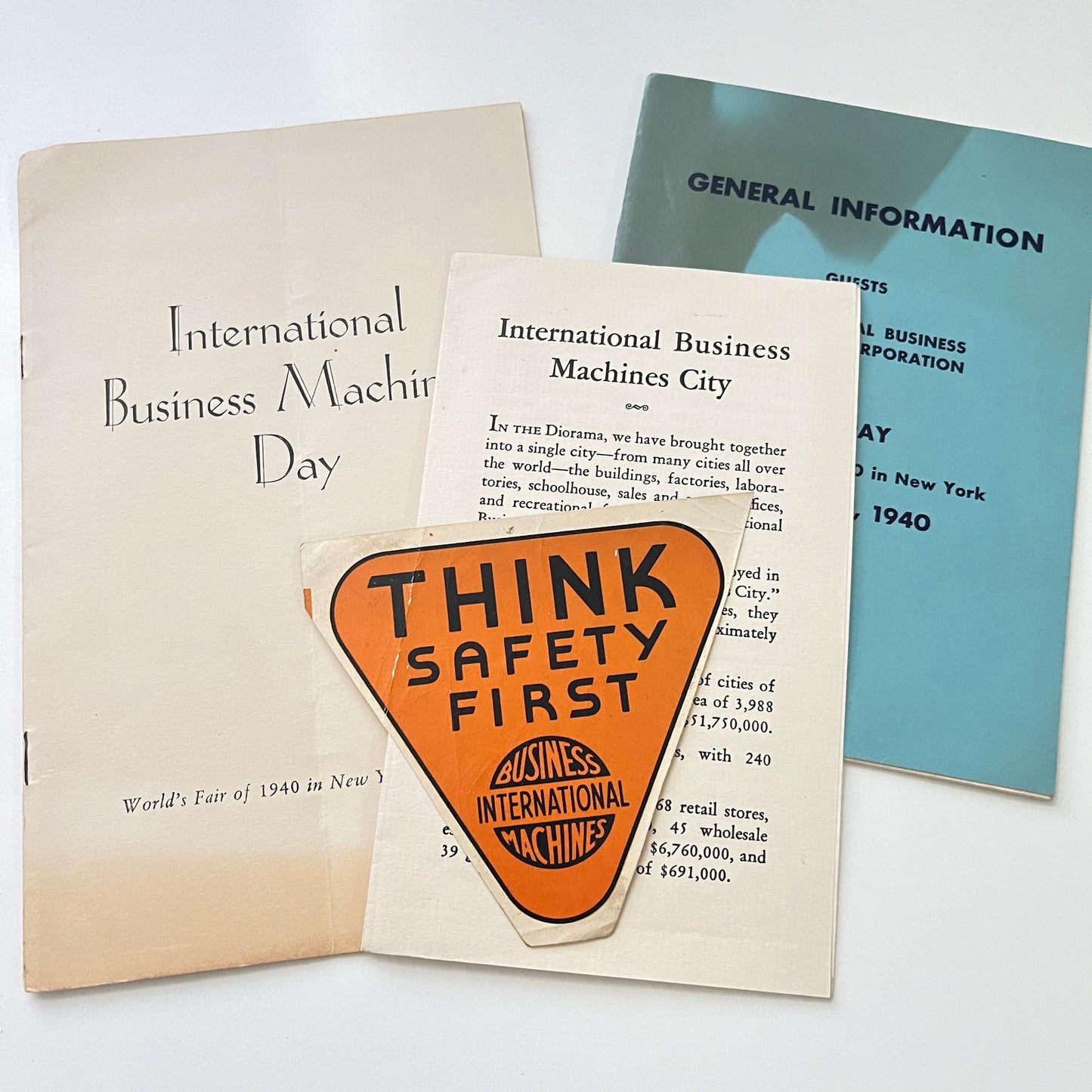 1940 IBM International Business Machines Day Ephemera Lot NY World’s Fair H4-4