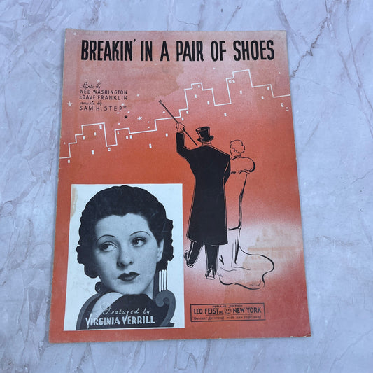 Breakin In a Pair of Shoes Sam H. Stept Virginia Verrill Antique Sheet Music Ti5