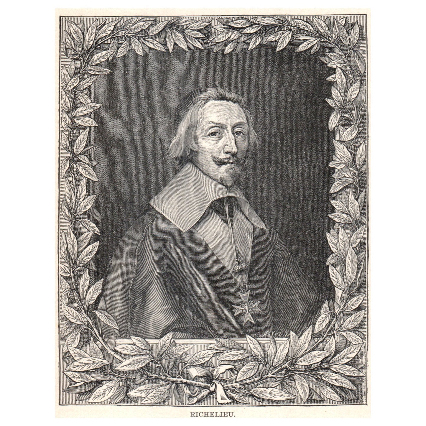 Richelieu 1911 Engraving Print AF5-8