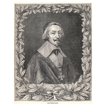 Richelieu 1911 Engraving Print AF5-8