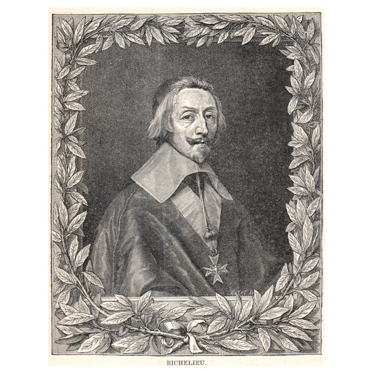 Richelieu 1911 Engraving Print AF5-8