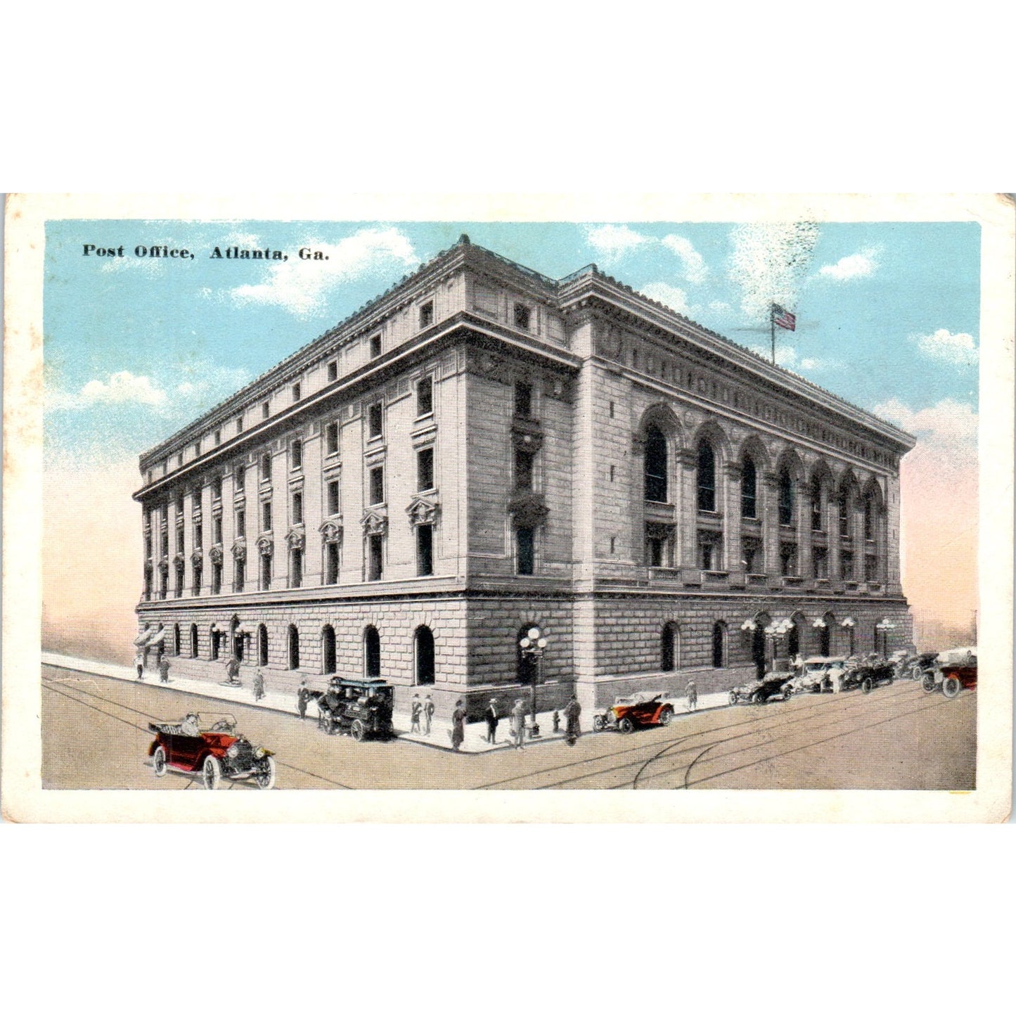 1916 Post Office Atlanta Georgia Vintage Postcard PD9