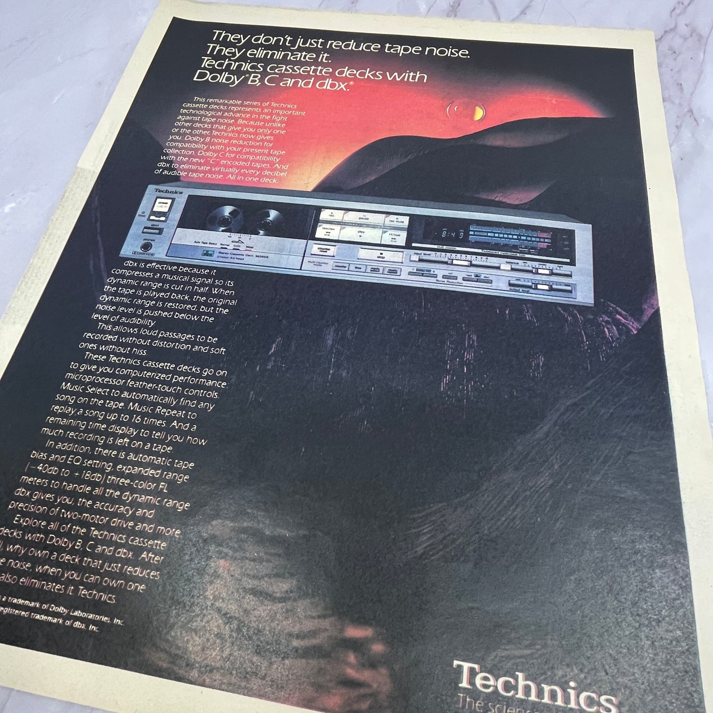 Technics Cassette Decks - The Science of Sound 1984 Ad V14-7