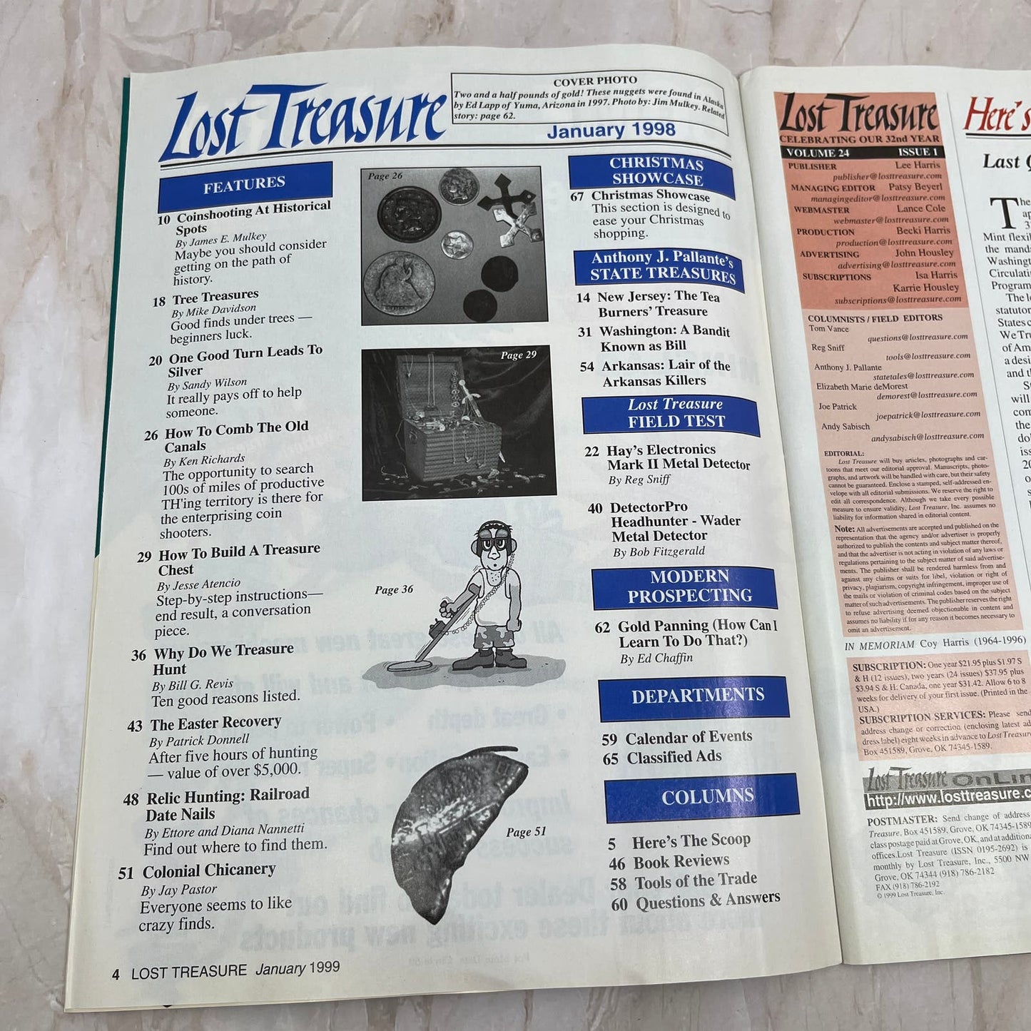 1999 Jan - Lost Treasure Magazine - Treasure Hunting Gold Prospecting M14