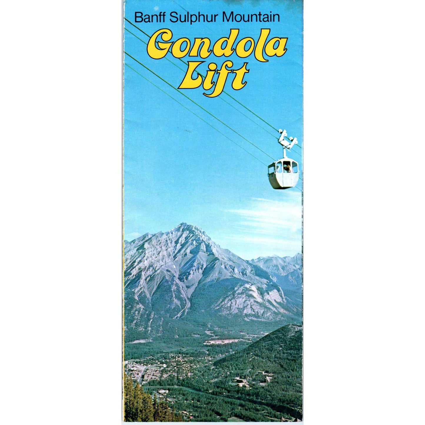 c1970 Banff Sulphur Mountain Gondola Lift Alberta Fold Out Travel Brochure AE8