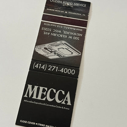 Mecca Convention Center Milwaukee WI Vintage Matchbook Cover TB6-MB2-1