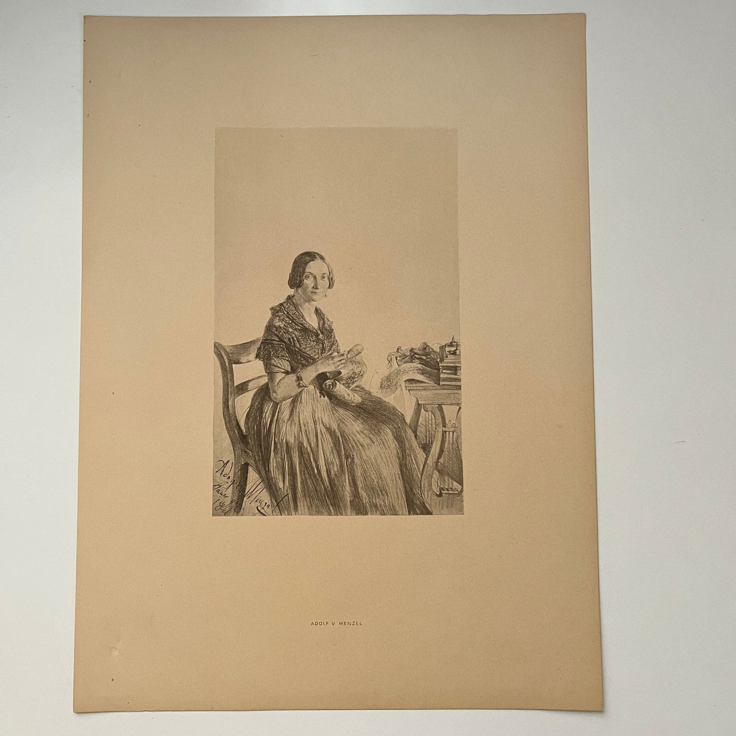 Frau Pauline Martini Aus Jauer - Adolf von Menzel - 1936 Art Print V37-2