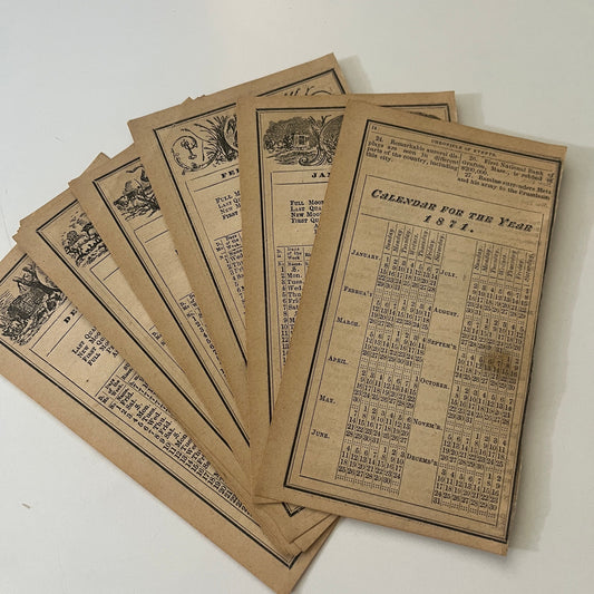 1871 Calendar 12 Pages 1871 Boston Almanac Clipping SAI2-H3
