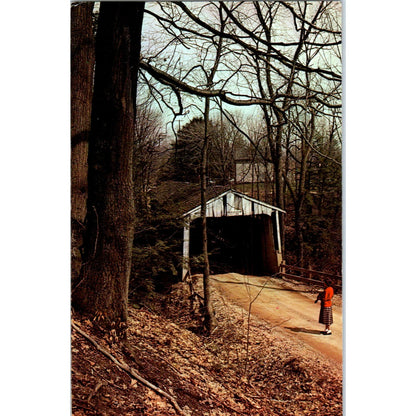 Windsor Mills Bridge Ashtabula Phelps Creek Ohio Covered Bridge Postcard PC2