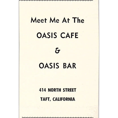 Oasis Cafe & Oasis Bar, Thompson's Distributing Co - Taft CA 1965 Ad AF8-M6