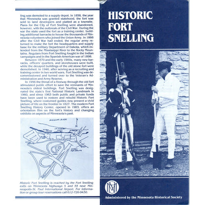 Vintage Fort Snelling Minnesota Self Guided Tour Map & Fold Out Brochure TF4-B1