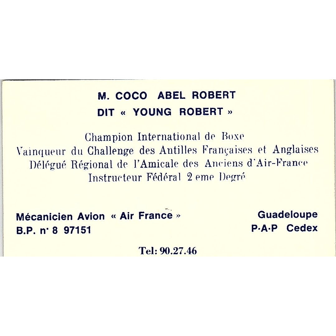 Mecanicien Avion Air France M. Coco Abel Robert Vintage Business Card SE3-B16