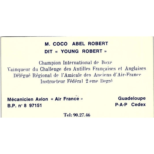 Mecanicien Avion Air France M. Coco Abel Robert Vintage Business Card SE3-B16