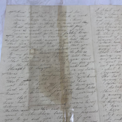 1838 Handwritten Threatening Letter Eber Smith Burrillville RI AE6