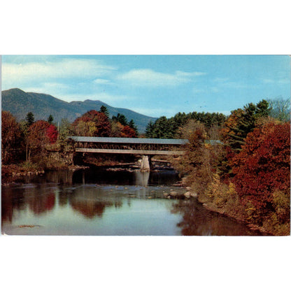 Jackson Bridge White Mountains NH Vintage Covered Bridge Postcard PC13