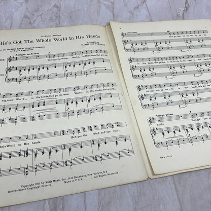 1951 He's Got the Whole World in His Hands Sheet Music Marion Kerby FL6-8